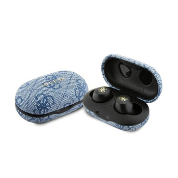Guess 4G Metal Logo - TWS ENC Bluetooth headphones + charging case (blue)