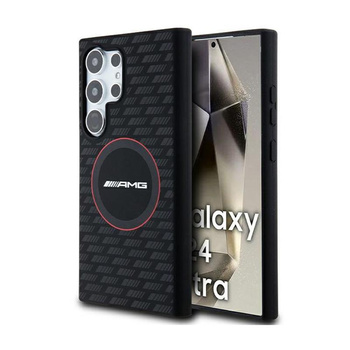 AMG szilikon szénszálas mintás MagSafe - Samsung Galaxy S24 Ultra tok (fekete)