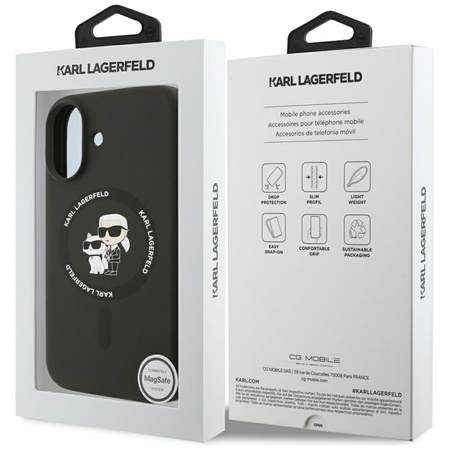 Etui do iPhone 17 do MagSafe Karl Lagerfeld Oryginalne Czarne Silikonowe