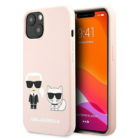 Karl Lagerfeld Slilicone Karl & Choupette Magsafe - iPhone 13 Case (pink)