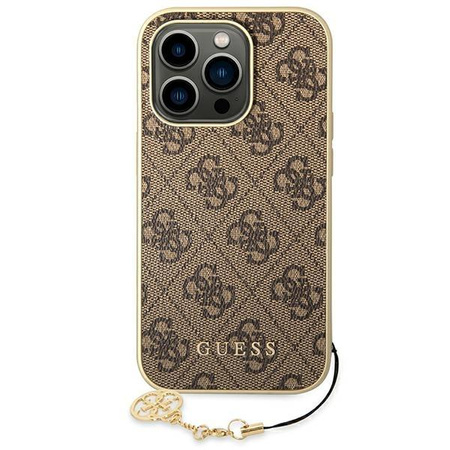 Collection Guess 4G Charms - Coque iPhone 14 Pro (marron)