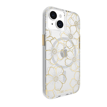 Case-Mate Floral Gems MagSafe - Etui iPhone 15 (Gold)