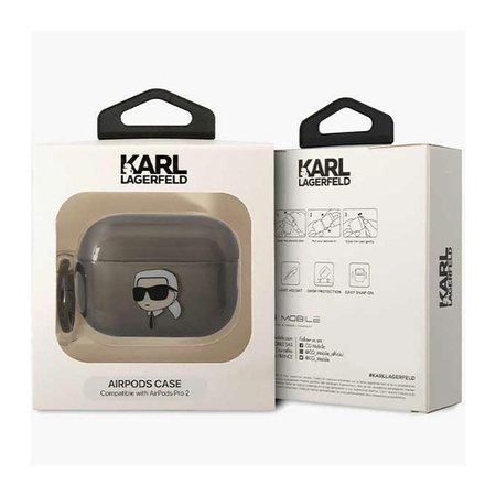 Karl Lagerfeld NFT Ikonik Karl Head - Hülle für Apple AirPods Pro 2 (Schwarz)