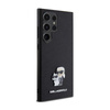 Karl Lagerfeld Saffiano Karl & Choupette Metal Pin - pouzdro pro Samsung Galaxy S24 Ultra (černá)