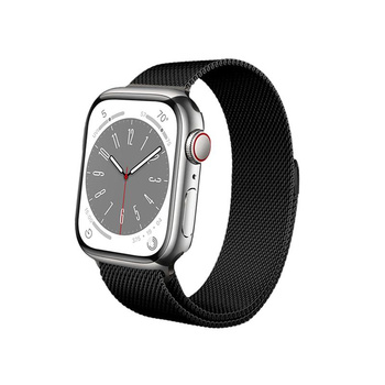 Crong Milano Steel - Edelstahlarmband für Apple Watch 38/40/41 mm (schwarz)