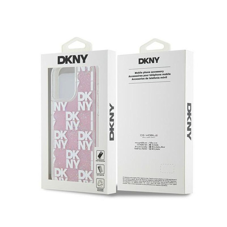 DKNY Liquid Glitter Multilogo - iPhone 15 Pro Max Case (pink)