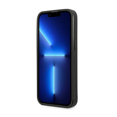 Pouzdro Guess Saffiano Triangle Logo - pouzdro pro iPhone 14 (stříbrné)