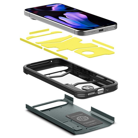 Spigen Tough Armor - tok a Google Pixel 9 Pro XL készülékhez (Abyss Green)