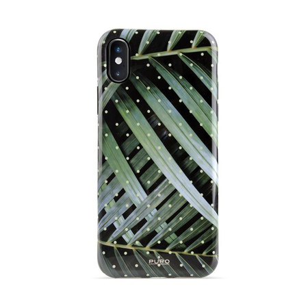 PURO Glam Tropical Leaves - pouzdro pro iPhone Xs / X (Brilliant Leaves)