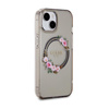 Guess IML Flowers Wreath MagSafe - Case iPhone 15 (Black)