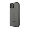 Pouzdro Guess Saffiano Triangle Logo - iPhone 14 Plus (stříbrné)