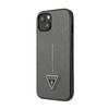 Guess Saffiano Dreieck Logo Tasche - iPhone 14 Plus (silber)