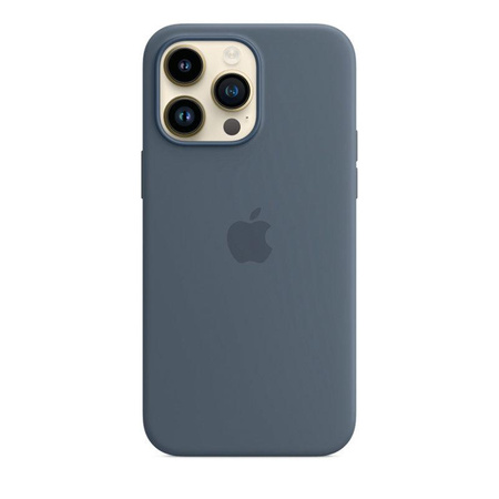 Apple Silicone Case - Silikonowe etui z MagSafe do iPhone 14 Pro Max (sztormowy błękit)