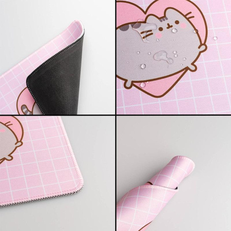 PODKŁADKA POD MYSZKĘ KOT PUSHEEN DLA DZIECKA, Różowa, dla Dzieci, z Kotem