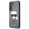 Karl Lagerfeld Saffiano Ikonik Karl`s Head - Samsung Galaxy S22 Tasche (silber)