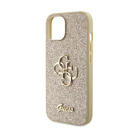 Coque Guess Glitter Script Big 4G - iPhone 15 Plus Case (Gold)