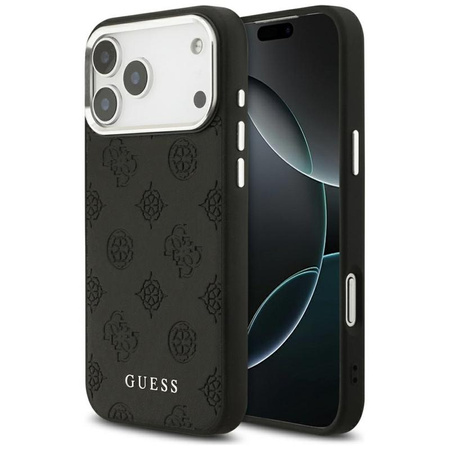 Guess Peony Hot Stamp Script MagSafe - Case iPhone 17 Pro Max (black)