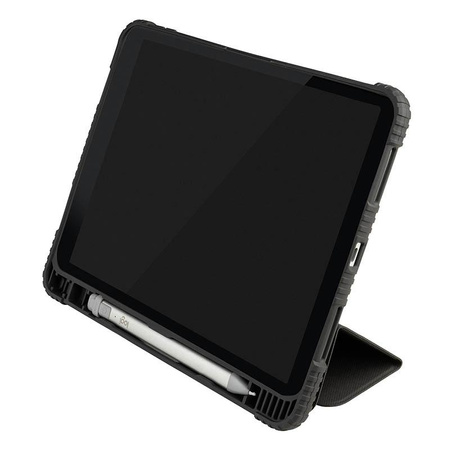 Tucano Educo Case - Gepanzerte Hülle für iPad 10.9" (2022) mit Magnet & Standfuß mit Apple Pencil Halter (Schwarz)