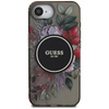 Guess IML Flowers MagSafe - tok iPhone 16e készülékhez (fekete)