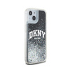 DKNY Liquid Glitter Big Logo - Coque pour iPhone 14 / 15 / 13 (noir)