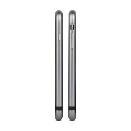 Moshi iGlaze Luxe - Case with aluminum frame iPhone 6s Plus / iPhone 6 Plus (Titanium Grey)