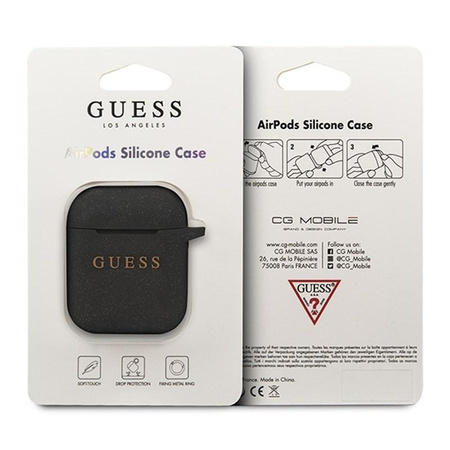 Étui en silicone Guess - Étui AirPods (noir)