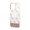 Guess 4G Stripe Script Logo Galvanisiertes Muster - iPhone 14 Pro Max Tasche (rosa)