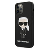 Karl Lagerfeld Fullbody Silicone Iconic - pouzdro pro iPhone 12 / 12 Pro (černé)