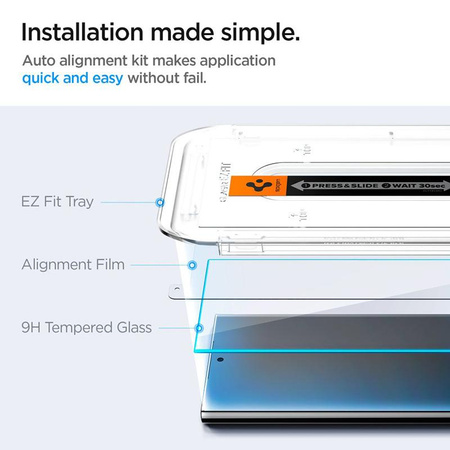 Spigen GLAS.TR EZ FIT 2-Pack - Tempered Glass for Samsung Galaxy S24 Ultra (2 pieces)