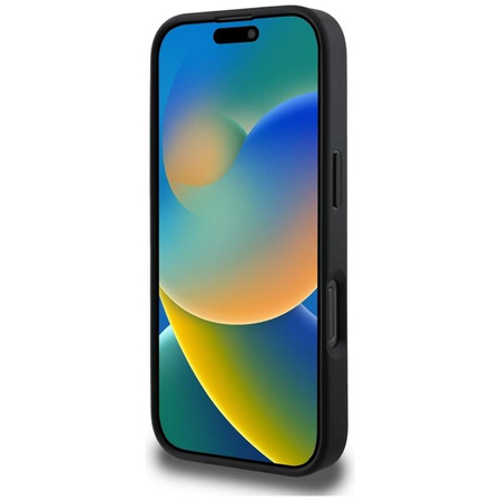 Guess Grained Big 4G Logo Small Classic Logo - Case for iPhone 16 Pro Max (black)