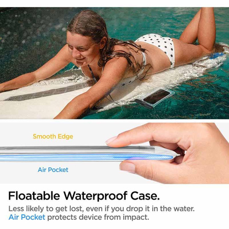 Spigen A610 Universal Waterproof Float Case - Étui pour smartphones jusqu'à 6,9" (transparent)