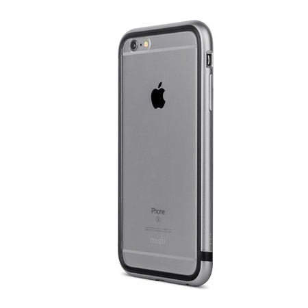 Moshi iGlaze Luxe - Hülle mit Aluminiumrahmen iPhone 6s Plus / iPhone 6 Plus (Titanium Grey)