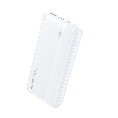 WEKOME WP-04 Pop Digital Series - Banque d'énergie 20000 mAh Chargement rapide USB-C PD 20W + USB-A QC3.0 18W (Blanc)