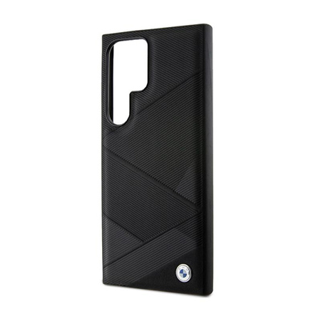 BMW Signature Leder Kreuzungslinien-Muster - Samsung Galaxy S24 Ultra Tasche (schwarz)