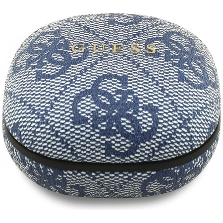 Guess 4G Classic Metal Logo - Bluetooth TWS ENC Ohrhörer + Ladeetui (Blau)