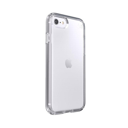 Speck Presidio Perfect-Clear - Coque pour iPhone SE (2022 / 2020) / 8 / 7 avec revêtement MICROBAN (transparent)