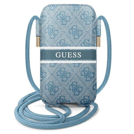 Guess 4G Printed Stripe Pouch - Phone Bag L (blue)