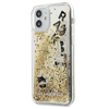Karl Lagerfeld Glitter Liquid Floating Charms - iPhone 12 mini tok (Arany úszó charmok)