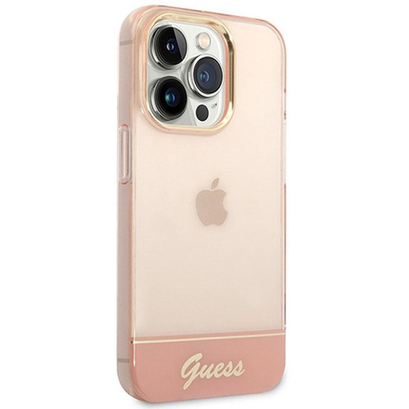 Guess Translucent - iPhone 14 Pro Tasche (rosa)