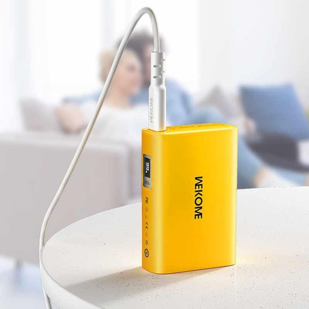 WEKOME WP-381 Tint Series - Power bank 10000 mAh Super Fast Charging USB-C PD 20W + USB-A QC3.0 22.5W (Żółty)