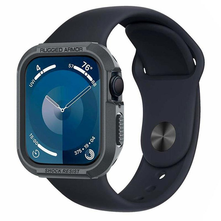 Spigen Rugged Armor - Gehäuse für Apple Watch 4/5/6/7/8/9/SE 44/45 mm (Dunkelgrau)