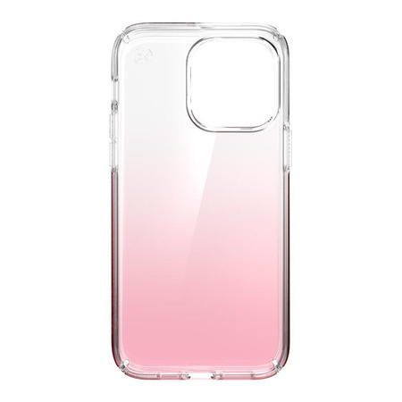 Speck Presidio Perfect-Clear + Ombre - Coque pour iPhone 14 Pro Max avec revêtement MICROBAN (Clear / Vintage Rose Fade)