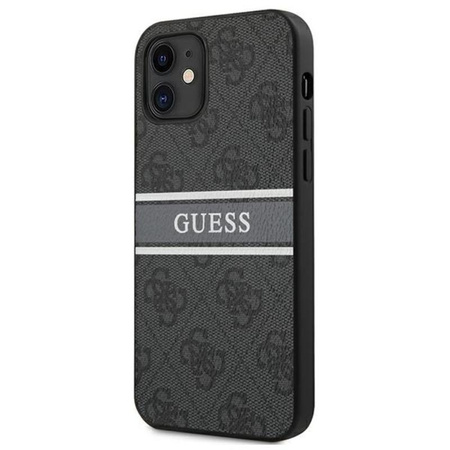 Guess 4G Printed Stripe - iPhone 12 mini Tasche (grau)