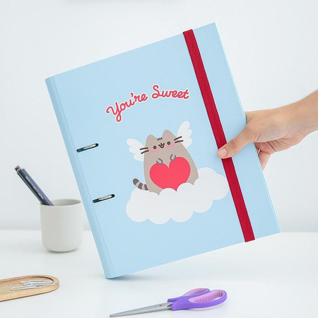 Pusheen - A4-Ordner aus der Purrfect Love Kollektion (2 Ringe, Gummiband)