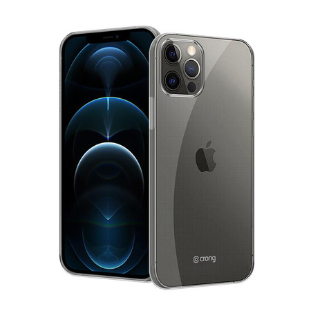 Crong Crystal Slim Cover - Coque pour iPhone 12 Pro Max (Transparent)