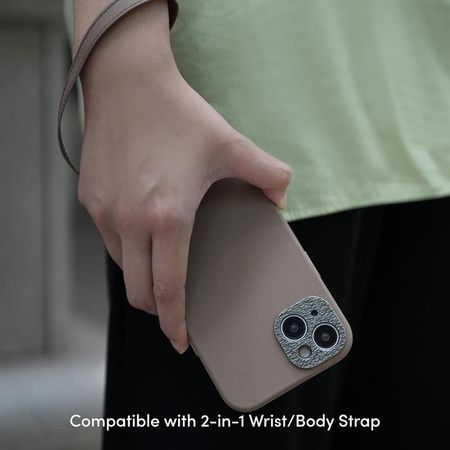 Moshi Napa MagSafe - Ledertasche für iPhone 15 Pro (Eggnog White)