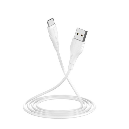 Borofone - USB-A USB-C kábel, 2 m (fehér)