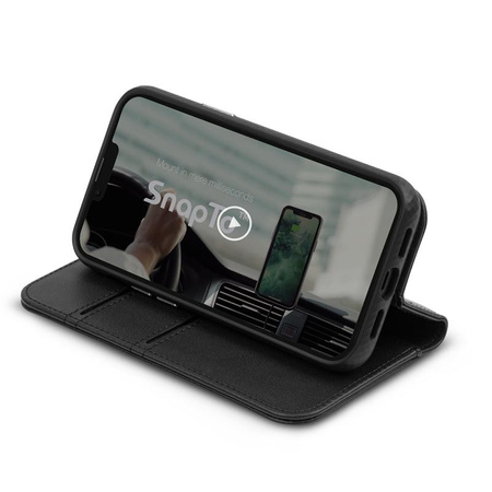 Moshi Overture - 3-in-1 iPhone 13 Pro Max flip case (anti-bacterial NanoShield™) (Jet Black)