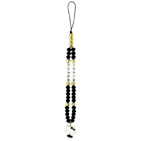 Hello Kitty Pearls and Beads Kitty Charm - Telefon-Anhänger (schwarz)