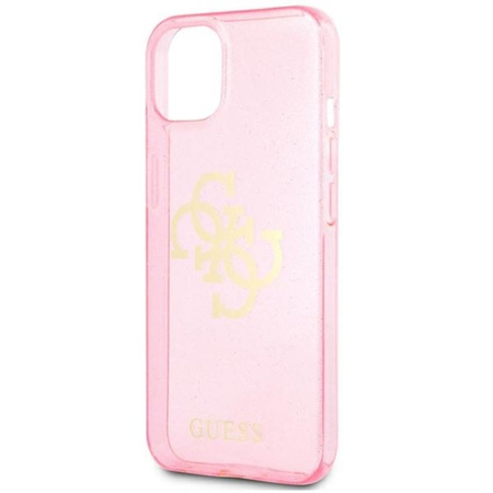 Pouzdro Guess Glitter 4G Big Logo - iPhone 13 (růžové)
